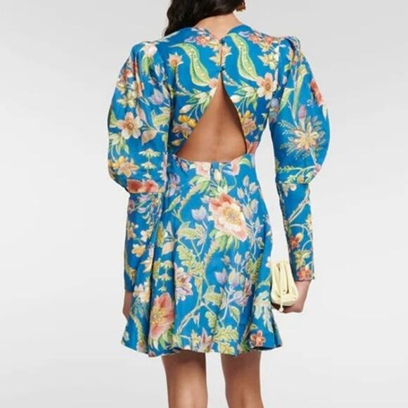 Alemais June Floral Linen Mini Dress Size 4 - Picture 2 of 11